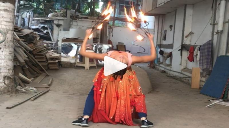 Video: Nora Fatehi training with fire hoops for \O Saki Saki\ is unmissable; watch