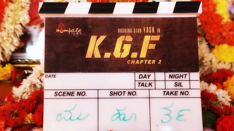 Yash begins shooting for \KGF Chapter 2\; see pics