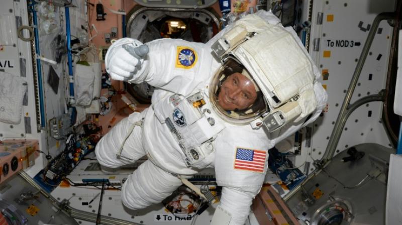 American astronaut Jack Fischer pictured inside the International Space Station on May 12, 2017 (Photo: AFP)