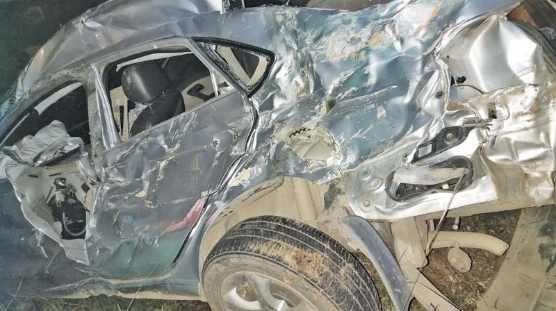 Chennai: Couple on way to see son killed as car rams into truck