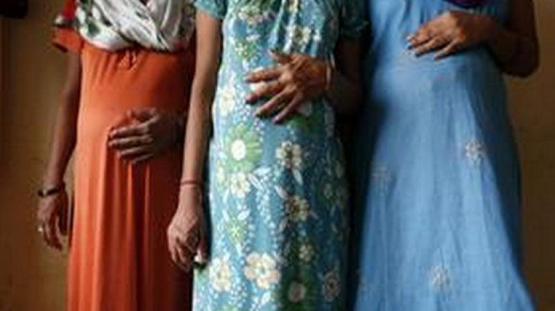 Surrogate mothers at Sai Kiran Infertility Hospital, Hyderabad. (Photo: Twitter | ANI)