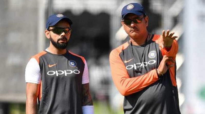 Anil Kumble had resigned as head coach after the Champions Trophy defeat to Pakistan in 2017, following the loss, Kohli expressed that BCCI should let him decide the way of functioning in his own style. Following his request, Ravi Shastri was the selected as the head coach, and was given a new contract till the 2019 World Cup. (Photo: AFP)