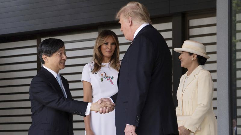 Trump becomes first foreign leader to meet Japan\s new Emperor