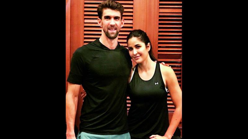 Katrina Kaif gets fitness tips from Michael Phelps