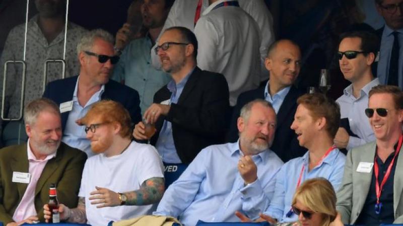 ICC CWC\19: Ed Sheeran spotted at Lords stadium, enjoyed Smith\s dismissal