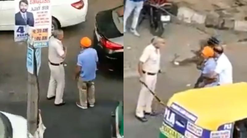 Watch: Delhi police brutally thrash tempo driver after he brandishes sword