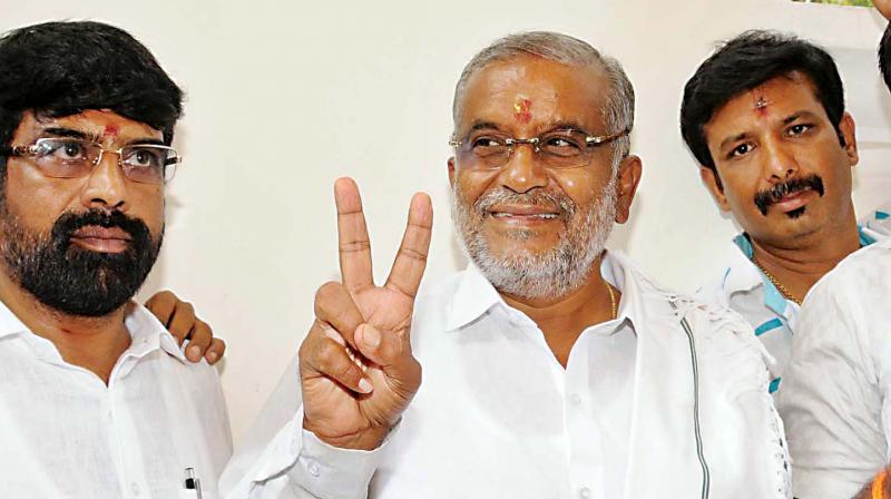 JDS candidate of Chamundeshwari G.T. Devegowda who defeated Chief Minister Siddaramaiah in Mysuru on Tuesday.  (Photo:KPN)