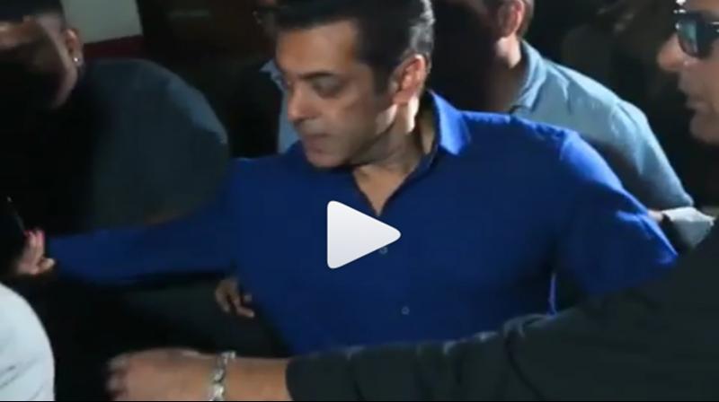 Video: Salman Khan gets irritated when girl fan tried to pull him at HAHK screening