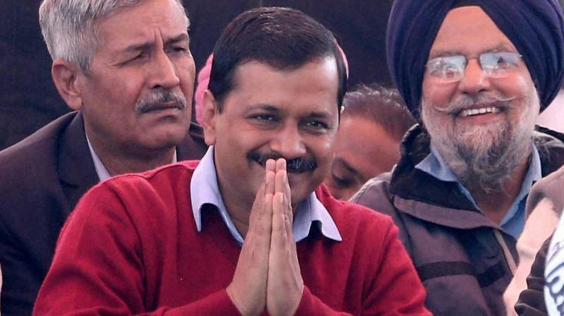 Aam Aadmi Party chief Arvind Kejriwal during a rally in Patiala. (Photo: PTI)