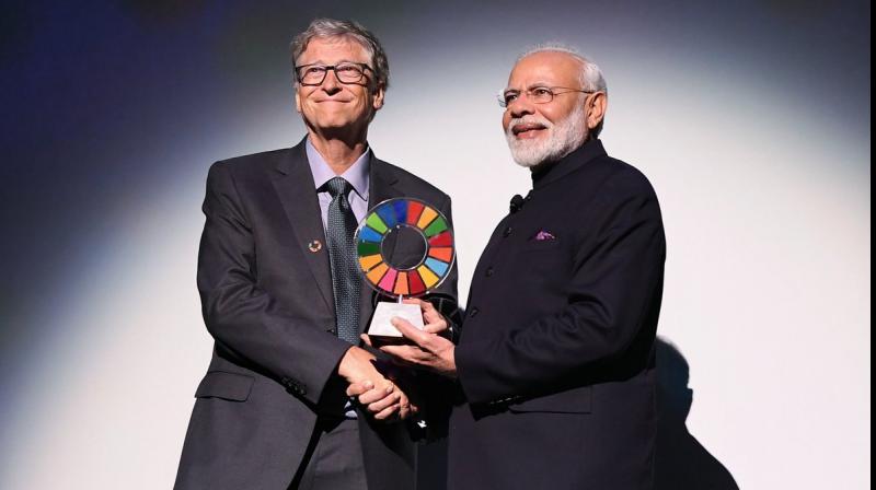 PM Modi receives international award for \Swachh Bharat\ Abhiyan