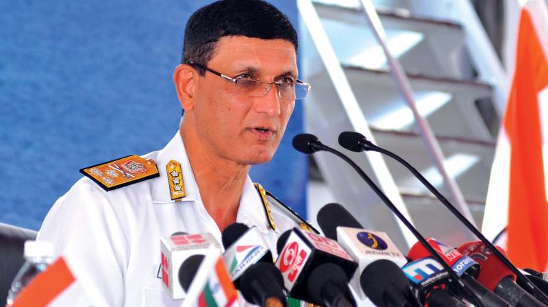 Vice admiral A.R. Karve,  Flag Officer Commanding-in-Chief, Southern Naval Command