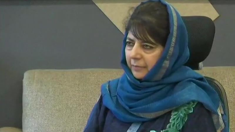Situation linking panchayat polls case pending in Supreme Court about Article 35A has created apprehensions in minds of people, PDP chief Mehbooba Mufti said. (Photo: Twitter | ANI)