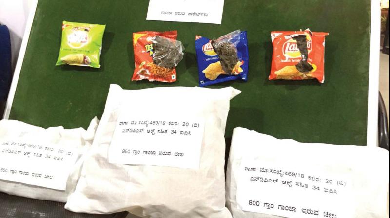 The accused allegedly stuffed the ganja inside Lays and Kurkure packs after emptying them and sold to their contacts.