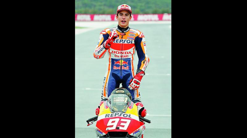 Marc Marquez warms up in style