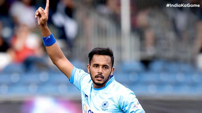 Harmanpreet (4th, 47th and 59th minutes) converted three penalty corners for India, while Gurjant Singh Singh scored the other from a field effort in the 10th minute. (Photo: Hockey India)