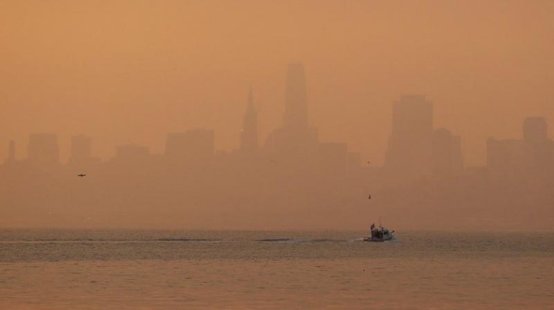 Smoke from the wildfires north of San Francisco plunged air quality levels in the Bay Area.