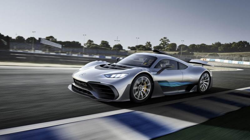 Overall, the four electric motors and the petrol engine produce around a 1000hp.