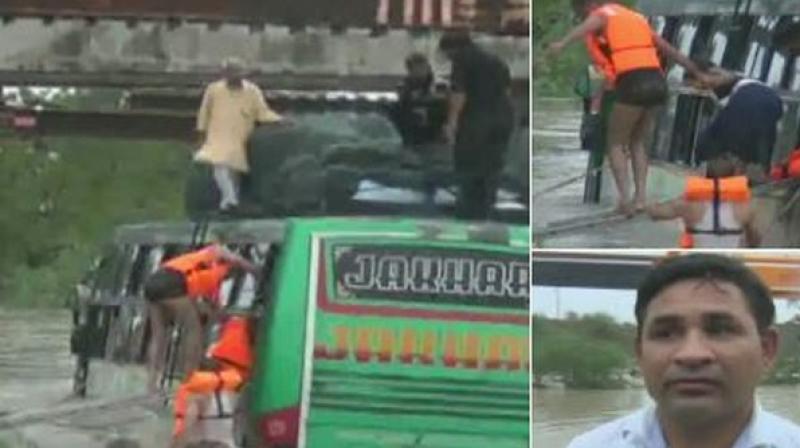 35 passengers rescued after bus falls into rivulet in Rajasthan