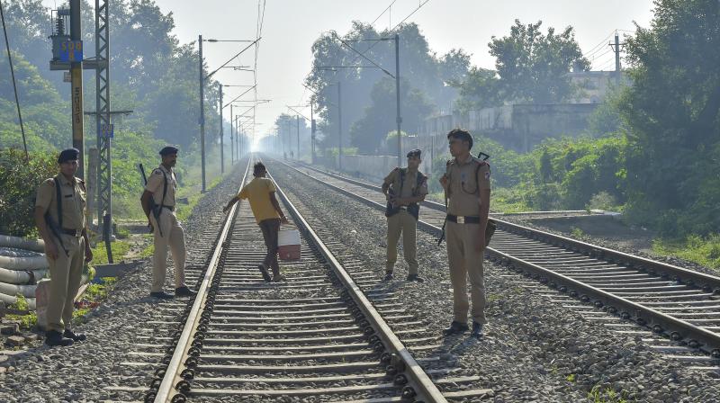 At least 300 people were watching the Ravana Dahan at a ground adjacent to railway tracks when the train struck and ran over people killing at least 61. (Photo: PTI)