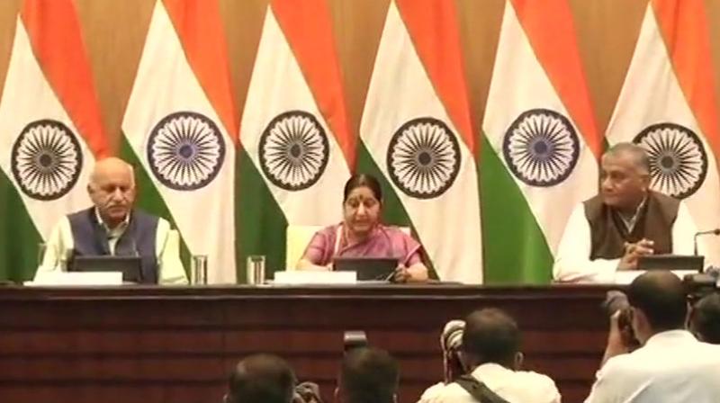 The EAM termed the action of the opposition leaders as unfortunate. (Photo: ANI)