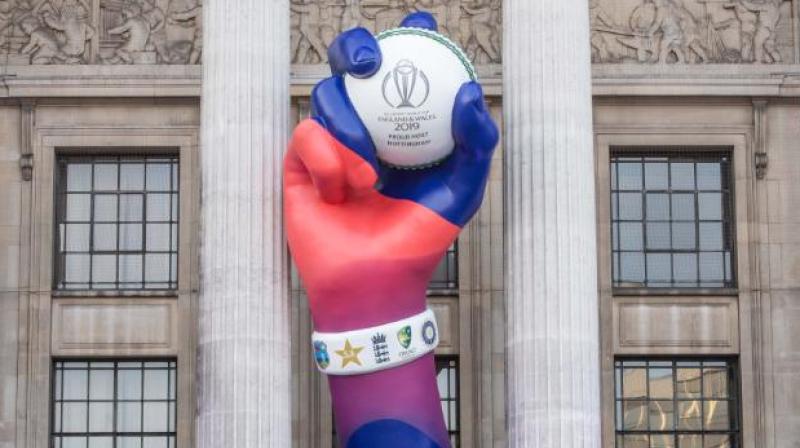 \Giant Catch\ sculpture unveiled in Nottingham ahead of ICC World Cup 2019; see pics