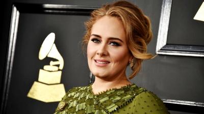 Adele at the 59th annual Grammy Awards at the Staples Center in Los Angeles. (Photo: AP)