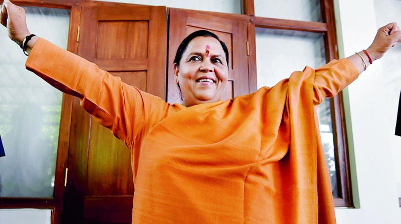 Uma Bharti appointed as BJP\s vice-president after opting out of polls