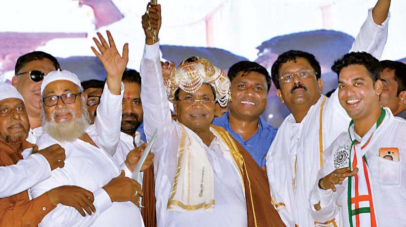 CM Siddaramaiah at a function in Ballari on Tuesday