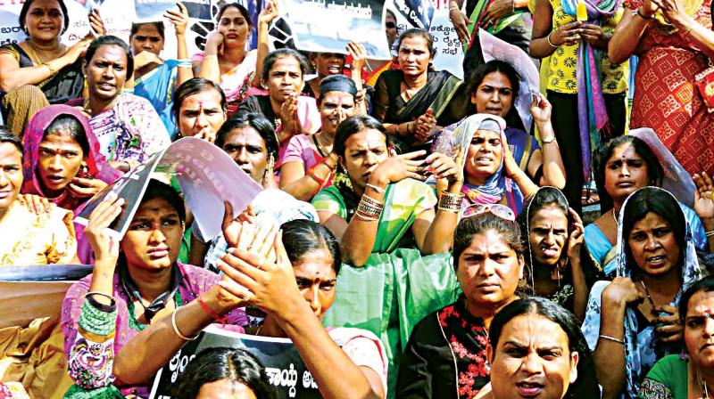 A file photo of trangenders protesting for their rights in Bengaluru