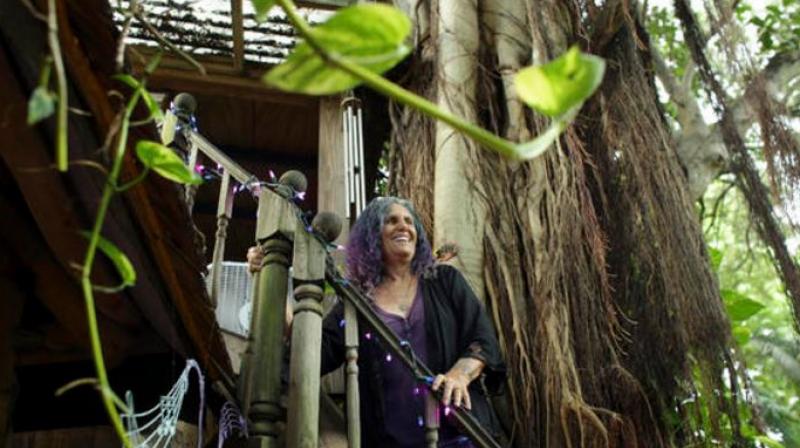Shawnee Chasser has lived in her current treehouse for a decade. Before that, she lived for 15 years in another one on property owned by her brother in nearby Little Haiti. (Photo: AP)