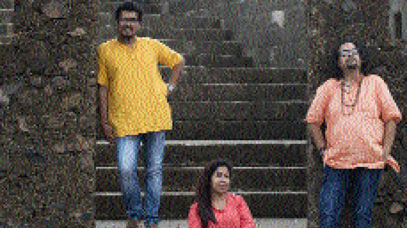 Antarman, the band; Rahul Mukherjee (in yellow)