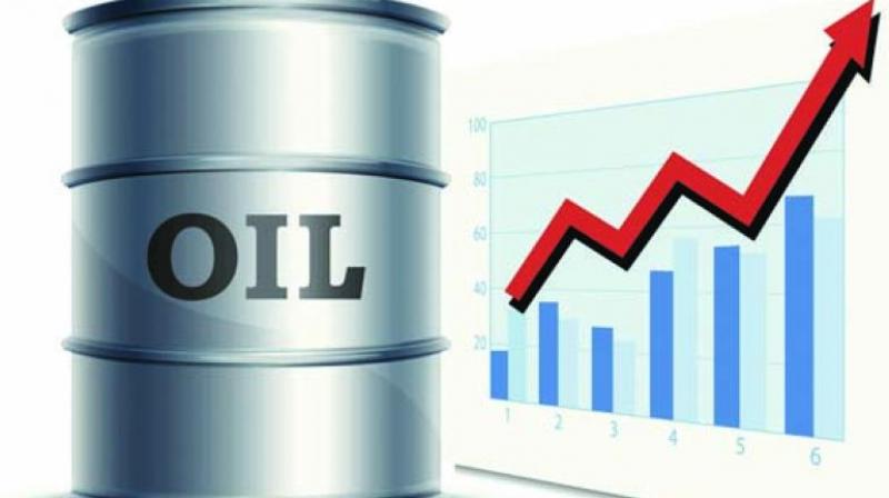 Crude oil prices up on firm global cues