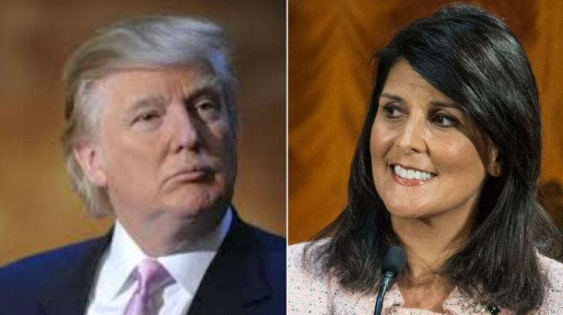 US President-elect Donald Trump and Indian-American Nikki Haley, the Governor of South Carolina.