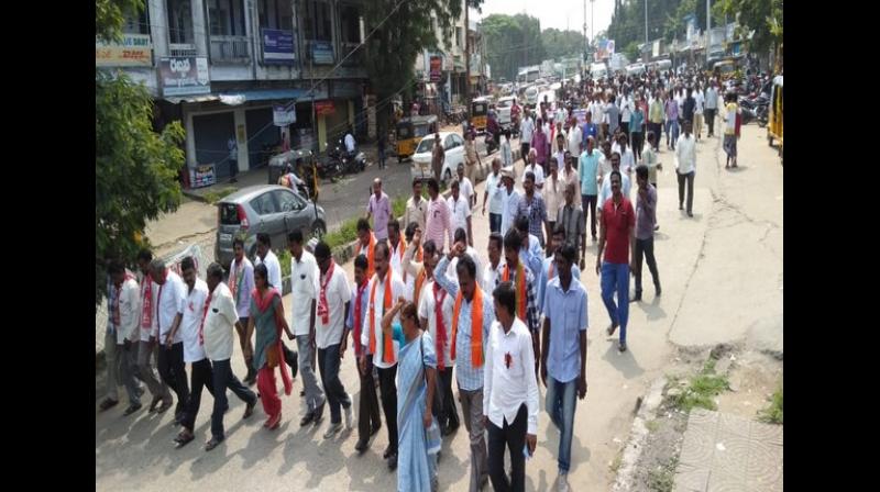 TRSTC strike: BJP meets deceased employee\s kin, statewide bandh on Oct 19