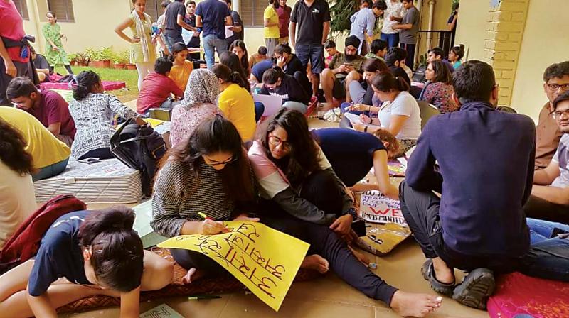 NLSIU students boycott exam, protest for vice-chancellor