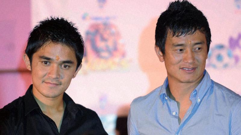 Bhutia congratulates Chhetri for becoming India\s most capped player