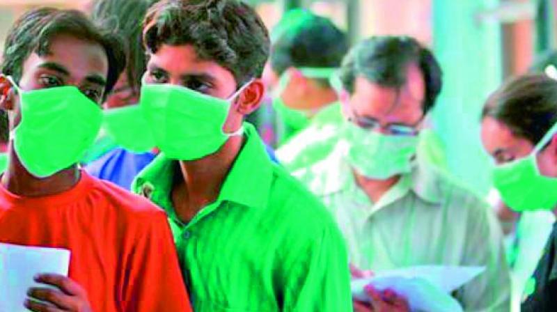 In 2017, cases of swine flu increased in the month of January and continued to be the same in February.