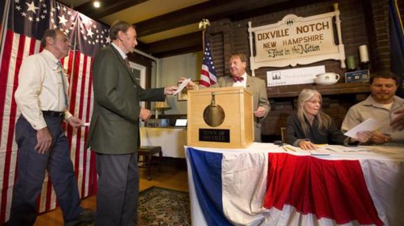 Voters in Dixville Notch, cast their ballots just after midnight on Tuesday. (Photo: AP)
