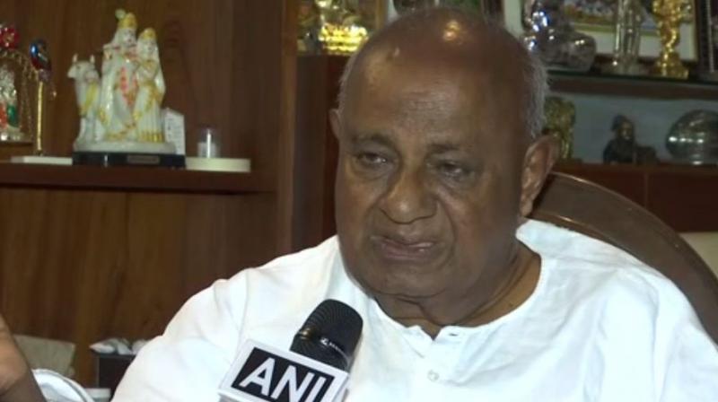 Responding to accusations of saving the family rather than the party, the JD(S) chief said: Several leaders who worked with me collectively, have left. Some people are in Congress, some in BJP. I was able to keep the party intact but suffered. (Photo: ANI)