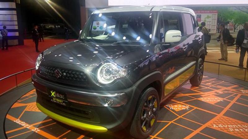 Crossover is based on the Suzuki Huster, which is already on sale in Japan. suzuki, xbee, micro suv, tokyo motor show.
