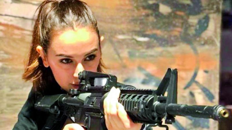 Evelyn Sharma in action mode