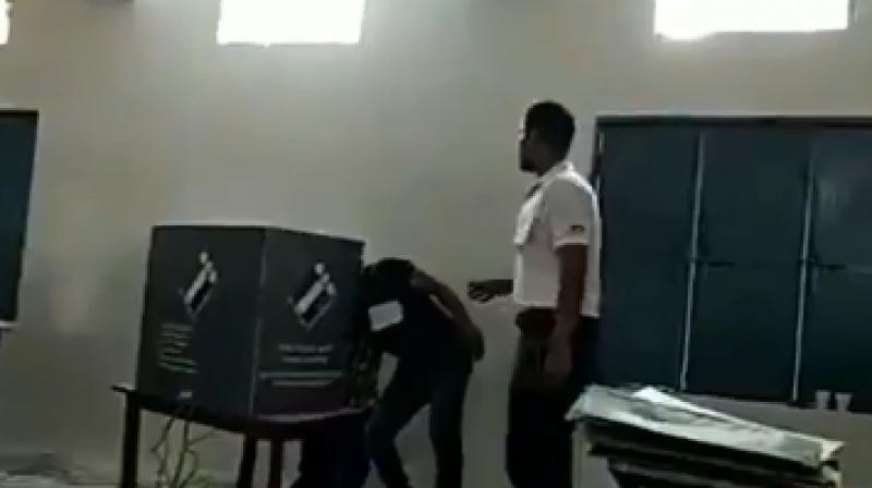 Poll official tries to \influence\ voters in Faridabad, caught on camera; arrested