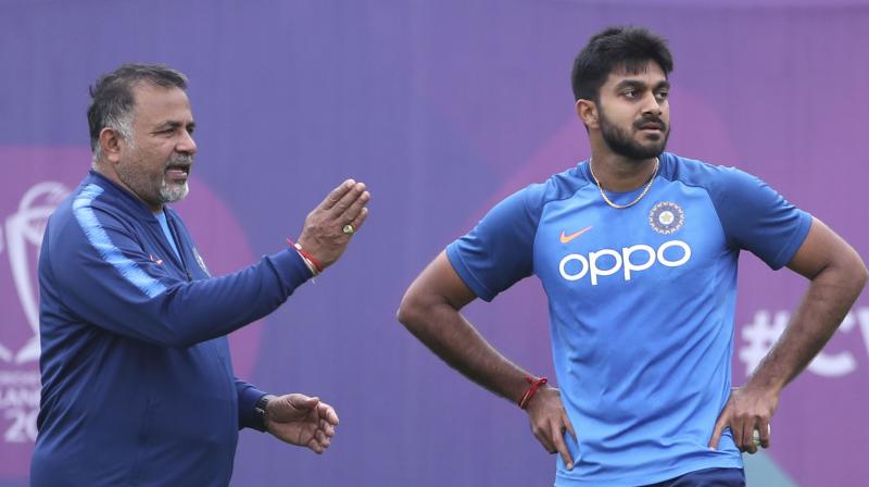 ICC CWC\19: Vijay Shankar suffers injury scare during practice session