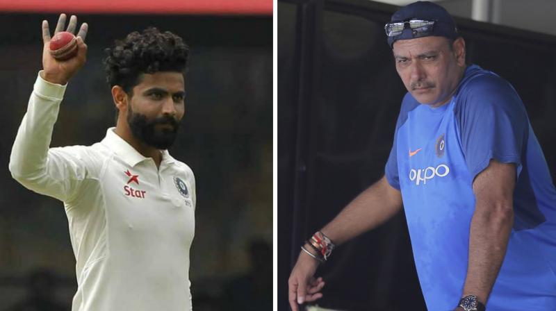 It was not known what transpired as Ravindra Jadeja spent time with Ravi Shastri but the Team India head coach has been a thoroughly acknowledged motivator for the players in rough times. (Photo: BCCI / AP)