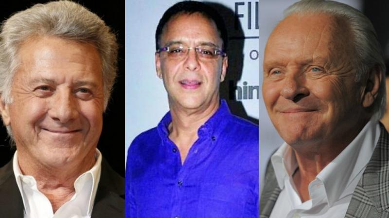 Dustin Hoffman, Vidhu Vinod Chopra and Anthony Hopkins.