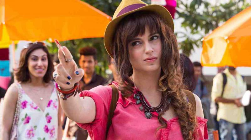 A still from the movie Katti Batti. Kangana, who plays the role of a CaWhile filming her death scenes