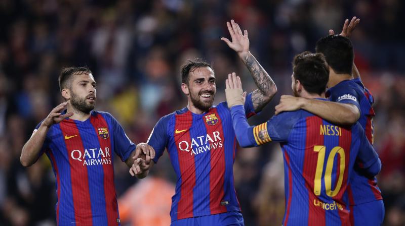 Lionel Messi added an assist as Barcelona saw off a dangerous Real Sociedad side 3-2 at Camp Nou. (Photo: AP)