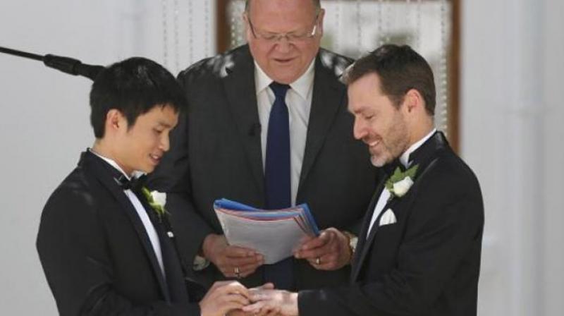 Legalising same-sex marriage found to improve gave mens health. (Photo: AP)
