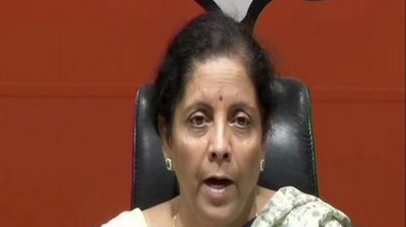 We will take action on them legally. We are not going to let this story down,\ Sitharaman told media at a press conference here. (Image: ANI)