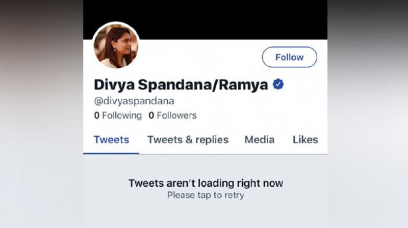 Divya Spandana tweets deleted, has she left Congress social media?